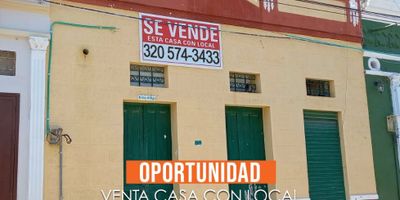 Venta, Casa con local, Plaza de Ciénaga.
Precio de Oportunidad
Frente a la Plaza, carrera 10B, Calle 8 y 8A.
?6 habitaciones.
?2 baños.
?Cocina básica.
?Dos entradas (por la cra y por la calle).
?Hermoso patio.
?Zaguán.
?Estrato Comercial.
?Área: 330,62 M2

 

