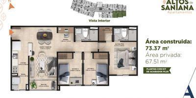 Apartamento en venta, pensado para tu bienestar. Esta ubicado en Rionegro cerca al Aeropuerto María José Córdova, Centros comerciales, Instituciones Educativas de alto nivel y grandes rutas de acceso como la vía al llano. El inmueble de 73.37m2 cuenta con 3 habitaciones, la habitación principal tiene vestier y baño, cocina abierta, zona de ropas, baño social, salón comedor, estudio, balcón y parqueadero.
Acá podrás respirar con tranquilidad, dejar tus ideas volar, sentir lo natural y explorar tu sensibilidad, gracias a gran variedad de amenidades que incluyen Zona de niños, Zona de juegos, Senderos, Gimnasio, Piscina de adultos y niños Zona pet, Piscina de adultos y niños, Guardería.