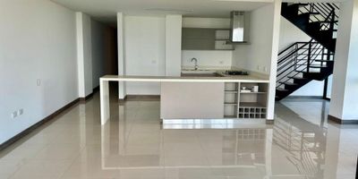 Excelente  Apartamento dúplex piso 9 ,  área 206 metros cuadrados, moderno ,  consta de sala comedor , balcón con vista ,cocina integral abierta , estudio ,cuarto de servicio con baño, zona de oficios, baño social, 3 habitaciones con closet ,habitación principal con Vestier y baño , jacuzzi , 2 parqueaderos . La unidad cuenta con zona social, piscina para adultos y niños, gimnasio, parque infantil , zona bbq.