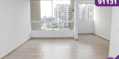 Apartamento en arriendo y venta, ubicado en el sector de Ciudad de Mallorquín, al norte de la Ciudad de Barranquilla, cerca de la Ciénaga de Mallorquín, en un edificio con vigilancia privada las 24 Horas y zonas sociales de entretenimiento, piscina, zona infantil, salón comunal, el edificio cuenta con 12 pisos, el apartamento se encuentra ubicado en el piso 5, con un área aproximada de 57 mt2, distribuidos en 2 habitaciones, 2 baños, la habitación principal cuenta con baño interno, sala-comedor, cocina semi integral y zona de labores, buena distribución en sus áreas con buenos y modernos acabados, es fresco y acogedor, su entorno es tranquilo, residencial con cómodas vías de acceso y facilidad al transporte publico cercano, sobre el sector puede encontrar, parques, colegio san José, universidad del norte y centro comercial.