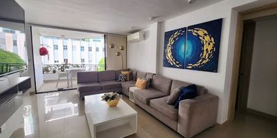 Apartamento de 133 mts, consta de 3 Alcobas, 2 Baños, baño social, Balcón, Cuarto y baño de servicio, cocina cerrada, zona labores, Garaje, depósito,
