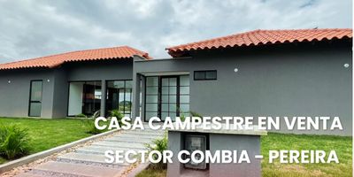 CASA CAMPESTRE EN VENTA

SECTOR COMBIA  PEREIRA
     CONDIMINIO CAMPESTRE

     Área total casa 26971 mtrs2
     Área total terreno 1560 mtrs2

  Precio de venta
 1.400.000.000 negociables

Distribución
Sala
Comedor
Cocina integral
3 habitaciones con closet, habitación principal principal con baño
3 baños
Patio de ropas
Terraza cubierta
Jardín  zonas verdes
Pisos en porcelanato