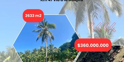 GRAN OPORTUNIDAD DE INVERSIÓN

Terreno en Venta  2,633 m2
 Puerto Nuevo  Guachaca, Km 47 Vía a La Guajira
Frente a la entrada principal de Ciudad Perdida

Valor $360.000.000
