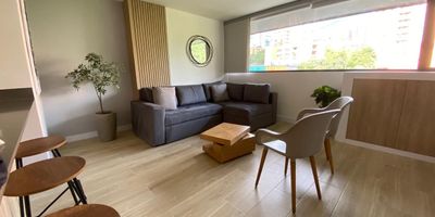 Excelente apartaestudio amoblado, cuenta con 50 metros, 1 baño, sala comedor, cocina inregal con red de gas, zona de ropas, el edificio cuenta con minimercado, coworking, gimnasio y aprqueadero para visitantes con un valor de arriendo de $5.000.000