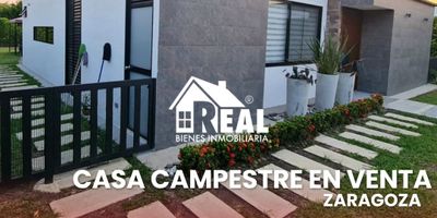 Hermosa casa en Zaragoza
1.050.000.000

Amplio lote de 776m con una casa de 210m, con
 3 habitaciones, cada una con baño y Vestier
 sala exterior
cocina integral
cuarto útil y mucho más

La casa se entrega equipada con angeos, calentador, black out, cortinas, aire acondicionado en todas las habitaciones y sala comedor, mueble de entretenimiento en la sala de TV 

Además, el conjunto cerrado cuenta con portería y vigilancia, amplias zonas verdes y todos los servicios públicos
