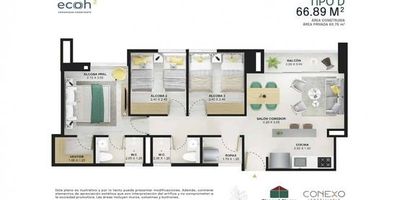 En venta cesión de derechos apartamento ecoh, exclusivo sector en Sabaneta loma San José antes de la loma. Entrega noviembre 2025