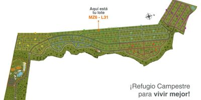 Lote en venta ubuicado en el Condominio LAND STONEVILLE proyecto pensando para tu familia, a tan solo 20 minutos de Ibagué,