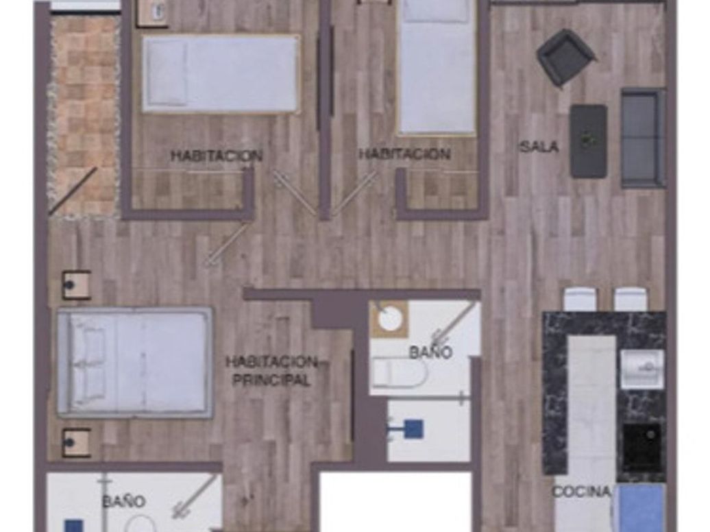 Apartamento de 3 alcobas en venta en Ingles, Bogotá, 57 m² · foto 5 de 9