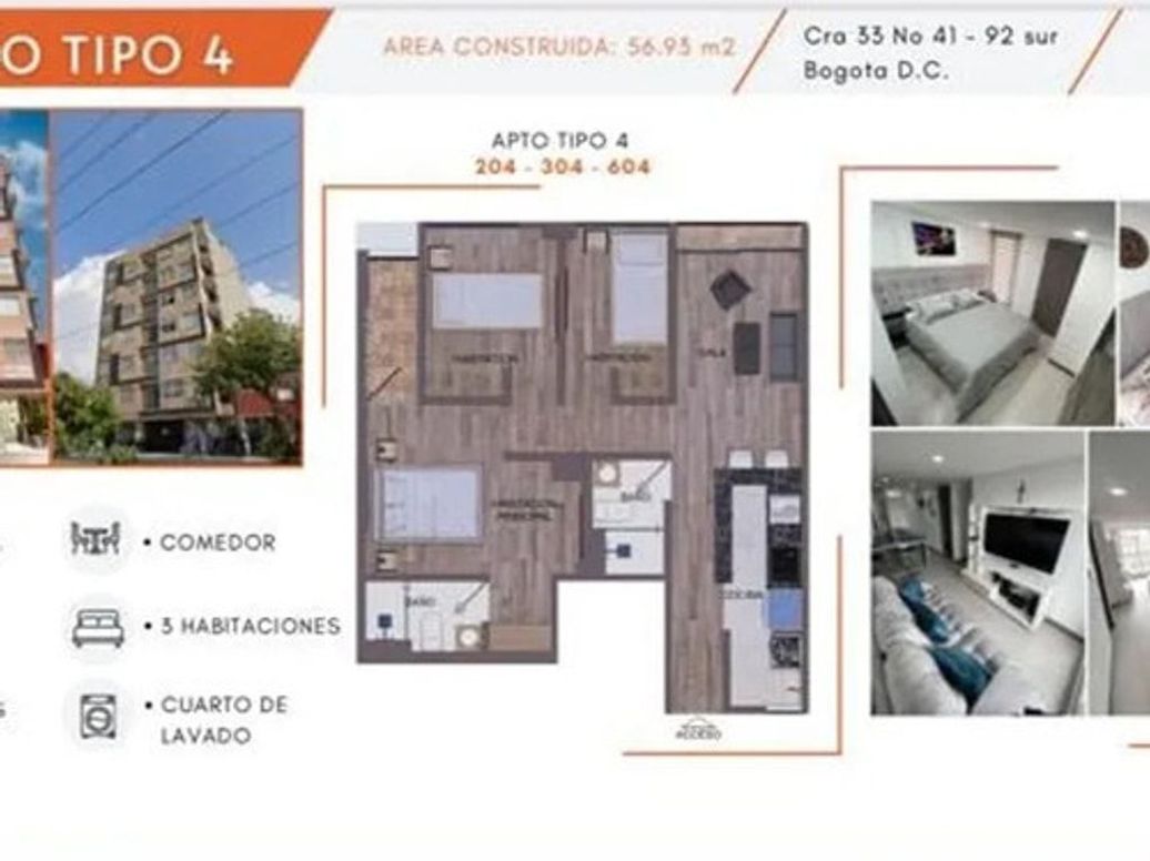 Apartamento de 3 alcobas en venta en Ingles, Bogotá, 57 m² · foto 9 de 9
