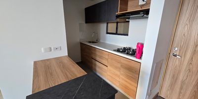 Apartaestudio en arriendo en Pinares en unidad cerrada cerca a supermercados de cadena, rutas de transporte público y servicios complementarios de la zona. Cuenta con salacomedor, pisos en porcelanato, una habitación con vestier, dos baños, cocina integral en mesón de Quartzone, estufa, calentador a gas y zona de ropas. La unidad posee de un parqueadero cubierto, ascensor, piscina, gimnasio, salón comunal, sauna turco, parques infantiles, zonas verdes, circuito cerrado de tv, vigilancia y portería las 24 horas. Inmueble sujeto a verificación de disponibilida