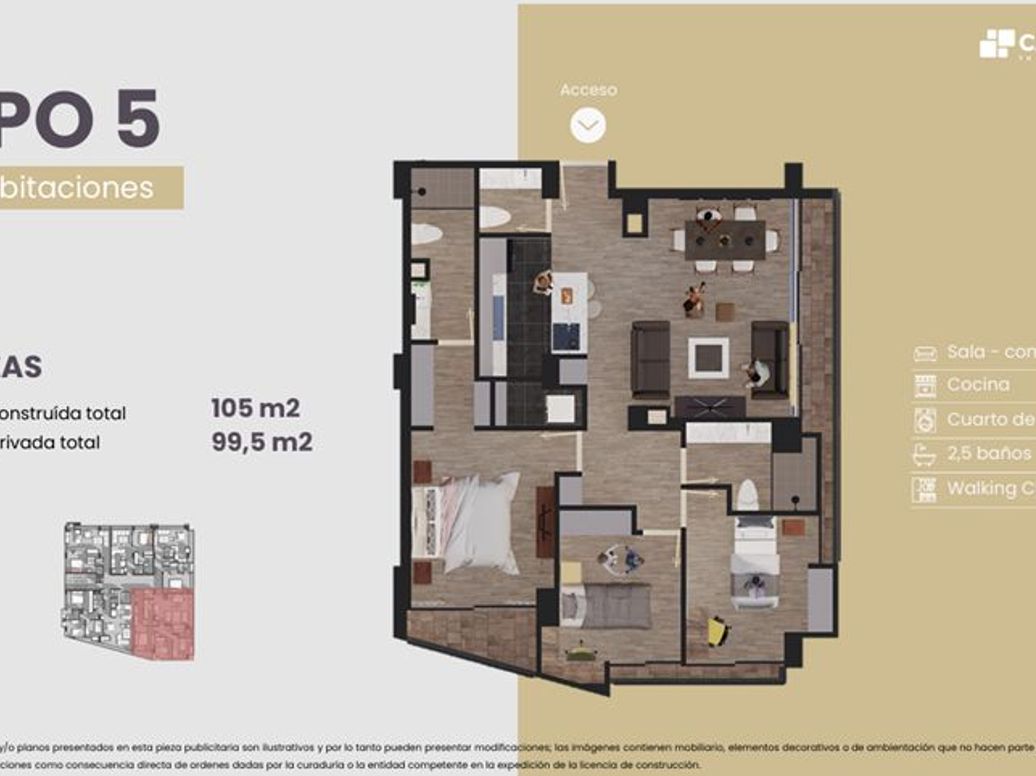 Apartamento de 3 alcobas en venta en Molinos Norte, Bogotá, 105 m² · foto 12 de 20