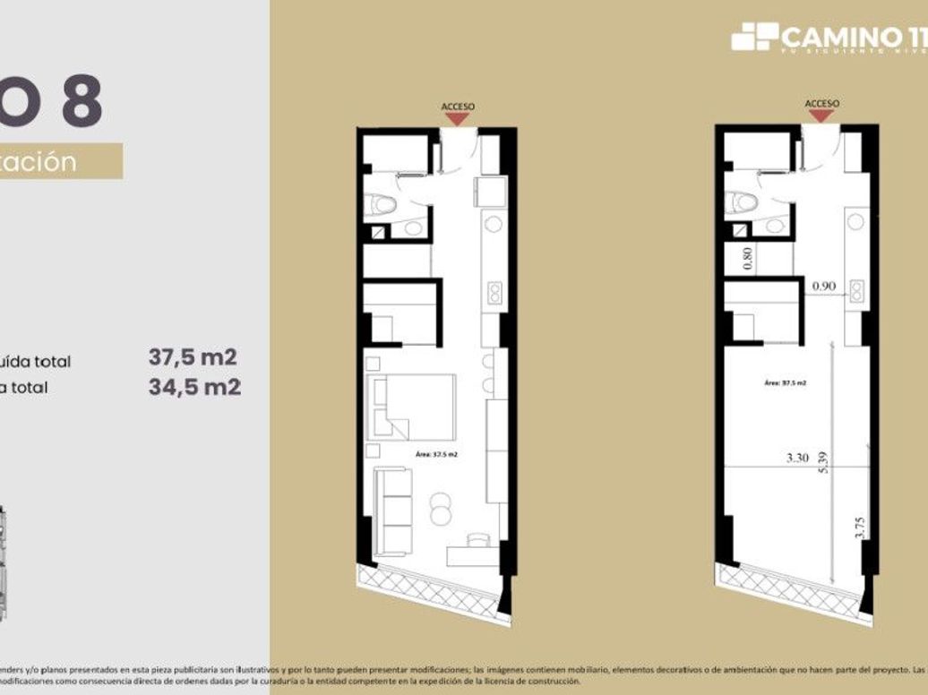Apartamento de 1 alcoba en venta en Molinos Norte, Bogotá, 38 m² · foto 11 de 20