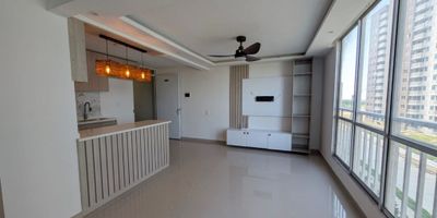 Apartamento con un area de 55 m2, consta de sala, comedor, cocina integral, zona de labores, dos alcobas, ppal con baño interno y closet,  baño auxiliar, edificio cuenta piscina, dos ascensores por torre, salón social, cancha múltiple, planta electrica, juegos infantiles, piscina, bbq, parqueadero comunal cubierto y descubierto, vigilancia 24 horas, Una propiedad confortable, cerca de centro comerciales, universidad y cerca a vías principales.