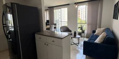 Apartamento en venta de 56m2, con vista interior, ubicado en un 5to piso (Torre 4 Apto 503), acceso por ascensor, parqueadero propio cubierto (81). Consta de 2 habitaciones, 2 baños, sala comedor, estudio, cocina integral y zona de lavandería. Tiene piso cerámico en todas sus zonas. La unidad cuenta con lobby, piscina, salón social,  zona para niños, zonas verdes, gimnasio y vigilancia privada las 24 horas. Cerca a centro comercial La 14 de Alfaguara; cerca a almacenes de cadena como Ara; cerca a colegio El Rosario; cerca a Universidad UNICATÓLICA; acceso por Calle 3 y Carrera 17.
 h_property_nid_ref:  47667961647
 h_property_uuid_detail:  3eae81b0-ff39-4bb3-95ad-7e10f3287ed8
 ubicacion: Jamundí,Sachamate
 Inmueble ofertado por nuestro aliado HABI.