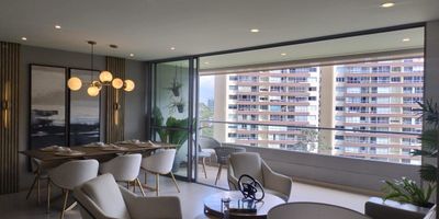 Apartamento AMOBLADO en arriendo y venta en unidad cerrada sector cerca a centros comerciales, museos, supermercados, y una gran variedad de servicios complementarios del sector. Piso en porcelanato y madera, puerta de seguridad, sala comedor, estudio, estar de TV, 3 alcobas con vestier y baño en la principal, baño en cada alcoba, baño social, para un total de 4 baños, cocina integral abierta tipo americano, zona de ropas, balcón, útil y parqueaderos paralelos cubiertos Conjunto cerrado con ascensores, piscina, gimnasio, salón social, sauna, turco, parques infantiles, zonas verdes, vigilancia y portería 24 horas y circuito cerrado de TV.inmuebles sujetos a verificacion de disponibilidad