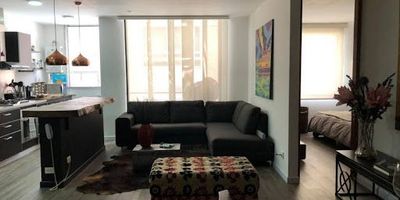 AREA 66 MTS, PISO 3, EXCLUSIVA ZONA,RODEADO DE PARQUES,1 ALCOBA,2 BAÑOS,SALA COMEDOR INDEPENDIENTES,WALKING CLOSET,CHIMENEA,BALCON,COCINA AMPLIA CON MESON PARA MESA AUXILIAR,ZONA DE ROPAS, 1GARAJE. NO CUENTA CON DEPOSITO, EDIFICIO CON PLANTA ELECTRICA,GIMNASIO,SAUNA,14 PARQUEADEROS VISITANTES,SALON COMUNAL, SALA DE NEGOCIOS.399-436