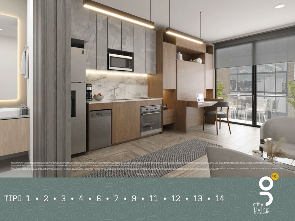 Apartaestudio en venta en Chico Norte Et. Ii, Bogotá, 23 m² · foto 11 de 12