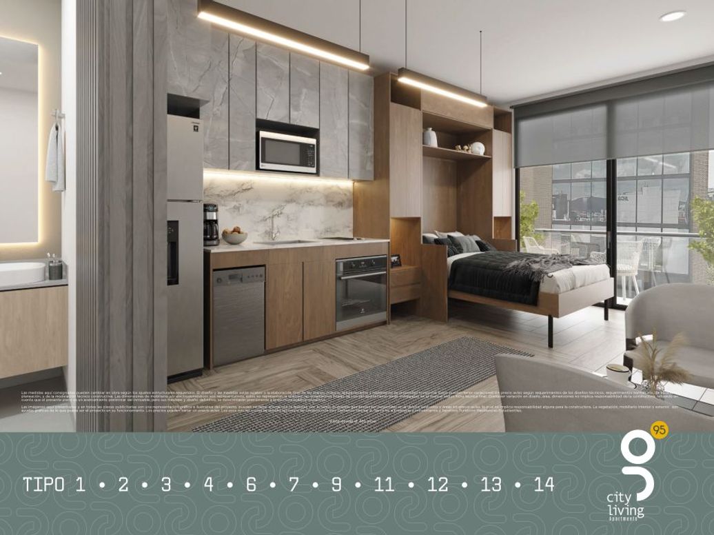 Apartaestudio en venta en Chico Norte Et. Ii, Bogotá, 23 m² · foto 10 de 12