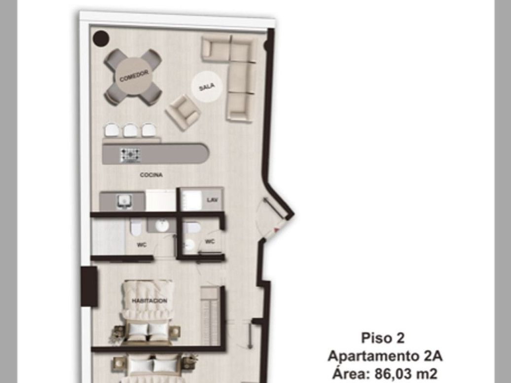 Apartamento de 2 alcobas en venta en Bosque Izquierdo, Bogotá, 86 m² · foto 5 de 6