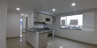 Descubre este apartamento de 65 metros cuadrados distribuidos en salacomedor, cocina integral, balcón con vista exterior, baño auxiliar, 2 habitaciones, 1 baño, area de labores, ascensor, parqueadero  y vigilancia privada 24*7. Ideal para familias, . ¡No pierdas la oportunidad de vivir en este acogedor espacio! Contáctanos para más información o agendar una visita.