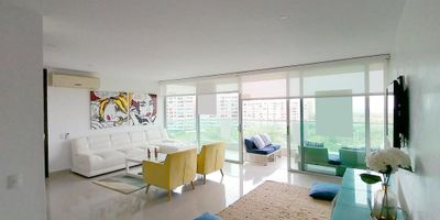 +Admon $600.000  Apartamento totalmente amoblado, en el barrio Buenavista de la ciudad de Barranquilla, cuenta con un área de 170 metros cuadrados, posee 3 alcobas, 3 baños, sala, comedor, 6 aires acondicionados, balcón amplio, cocina integral, hall de alcobas, estudio, alcoba de servicio con baño y área de labores. El conjunto cuenta con acceso a 2 parqueaderos, 2 ascensores, piscinas, zona infantil, gimnasio, sala de espera y portería permanente.  No hay opcion de arrendar sin amoblar. Se escucha ofertas. ¡Pregúntanos por este inmueble y te acompañamos a visitarlo!