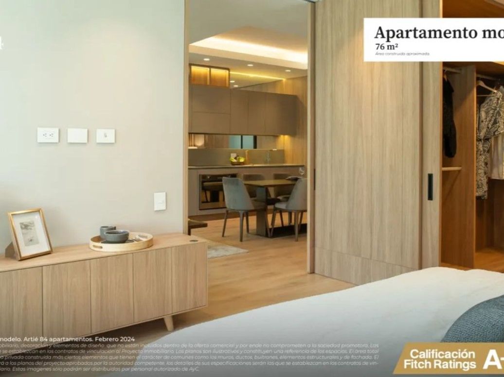 Apartamento de 1 alcoba en venta en La Cabrera, Bogotá, 78 m² · foto 9 de 20