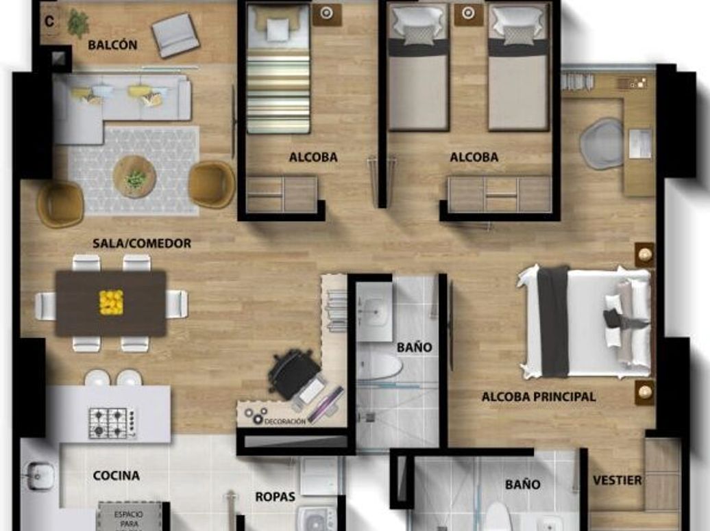 Apartamento de 3 alcobas en venta en San Jose De Usaquen, Bogotá, 80 m² · foto 7 de 20