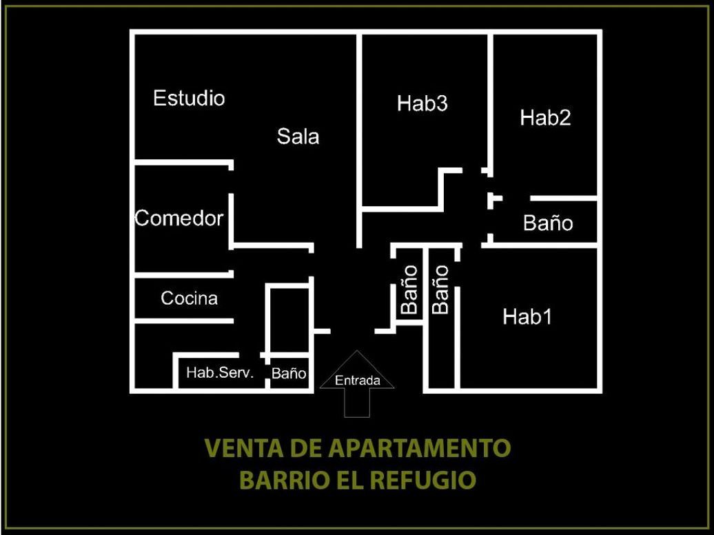 Apartamento de 3 alcobas en venta en El Refugio, Bogotá, 225 m² · foto 2 de 20