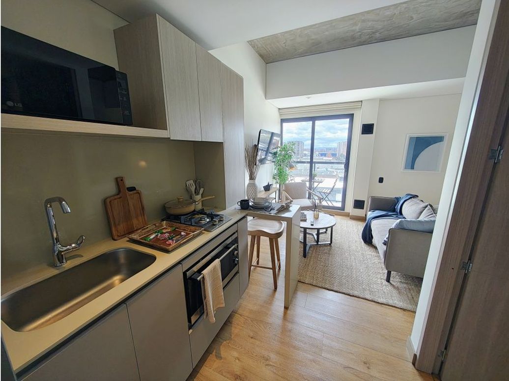 Apartaestudio en arriendo en Ciudad Salitre, Bogotá, 29 m² · foto 3 de 20