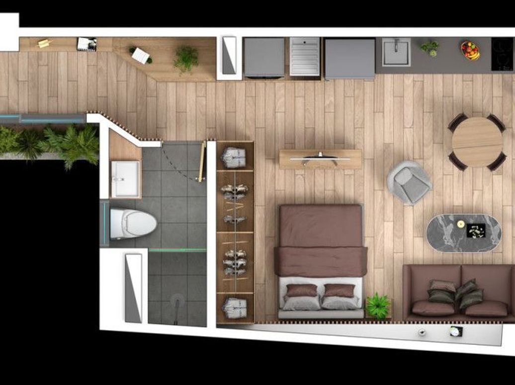 Apartamento de 1 alcoba en venta en Santa Barbara, Bogotá, 36 m² · foto 2 de 10