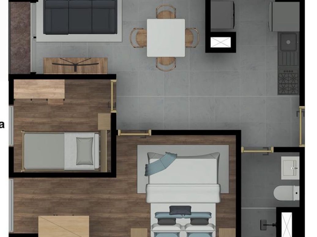 Apartamento de 2 alcobas en venta en Granada Norte, Bogotá, 50 m² · foto 4 de 5