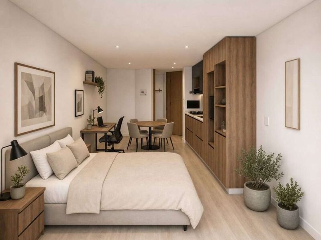 Apartamento de 1 alcoba en venta en Acacias Usaquen, Bogotá, 25 m² · foto 3 de 5