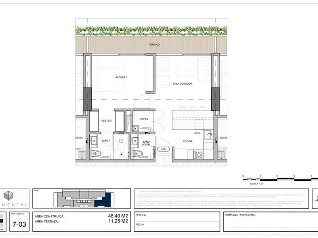 Apartamento de 1 alcoba en venta en Bella Suiza, Bogotá, 58 m² · foto 4 de 8