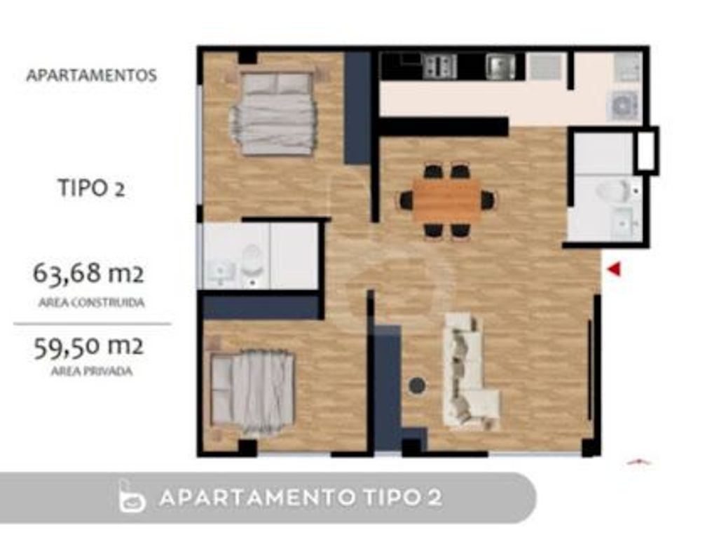 Apartamento de 3 alcobas en venta en Modelia, Bogotá, 90 m² · foto 6 de 7