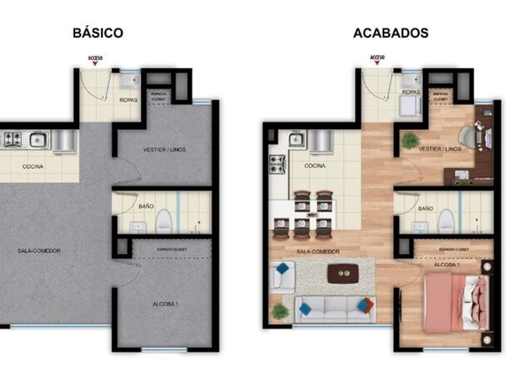 Apartamento de 2 alcobas en venta en Usaquén, Bogotá, 41 m² · foto 2 de 8