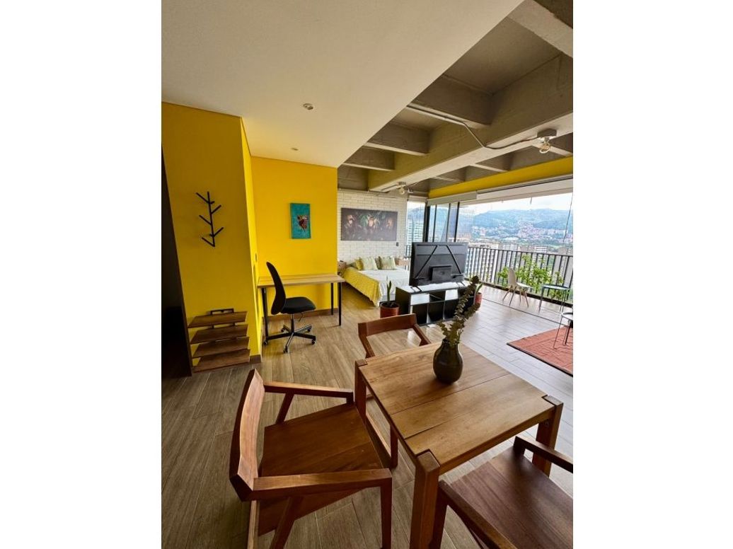 Apartaestudio amoblado para arriendo en Ciudad del Río El Poblado en Ciudad Del Rio