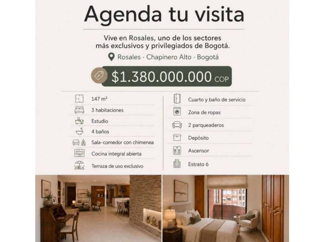 Apartamento de 4 alcobas en venta en Las Acacias, Bogotá, 147 m² · foto 12 de 14