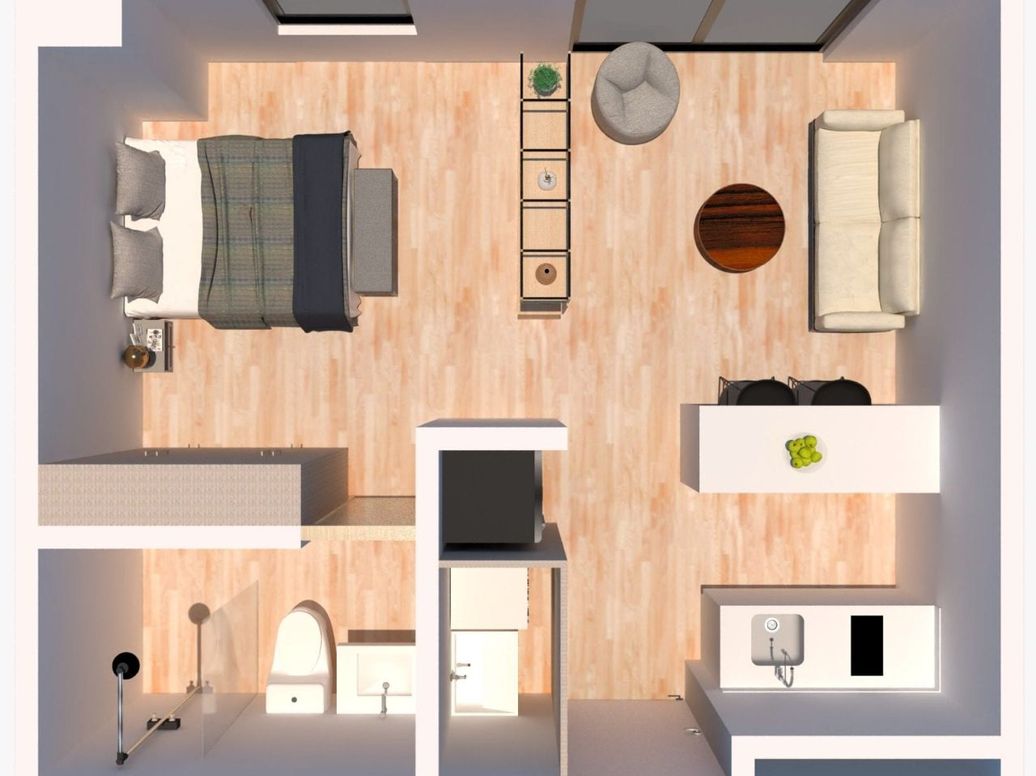 Apartamento de 1 alcoba en venta en Chapinero Sur Occidental, Bogotá, 26 m² · foto 11 de 12