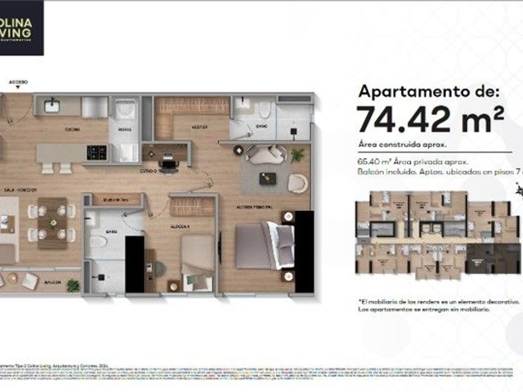 Apartamento de 2 alcobas en venta en Colina Campestre, Bogotá, 45 m² · foto 13 de 18