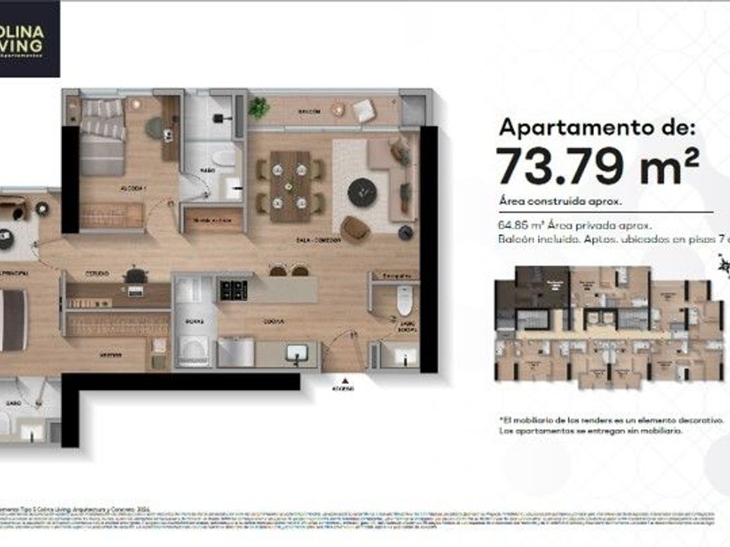 Apartamento de 2 alcobas en venta en Colina Campestre, Bogotá, 45 m² · foto 12 de 18