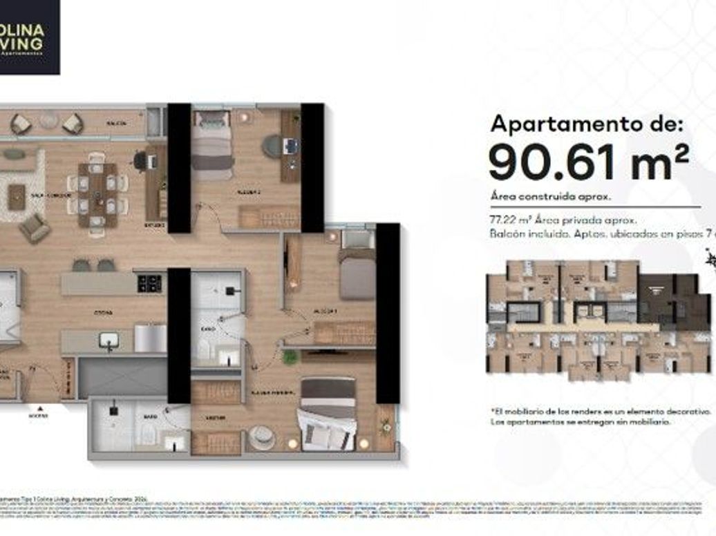 Apartamento de 2 alcobas en venta en Colina Campestre, Bogotá, 60 m² · foto 17 de 18