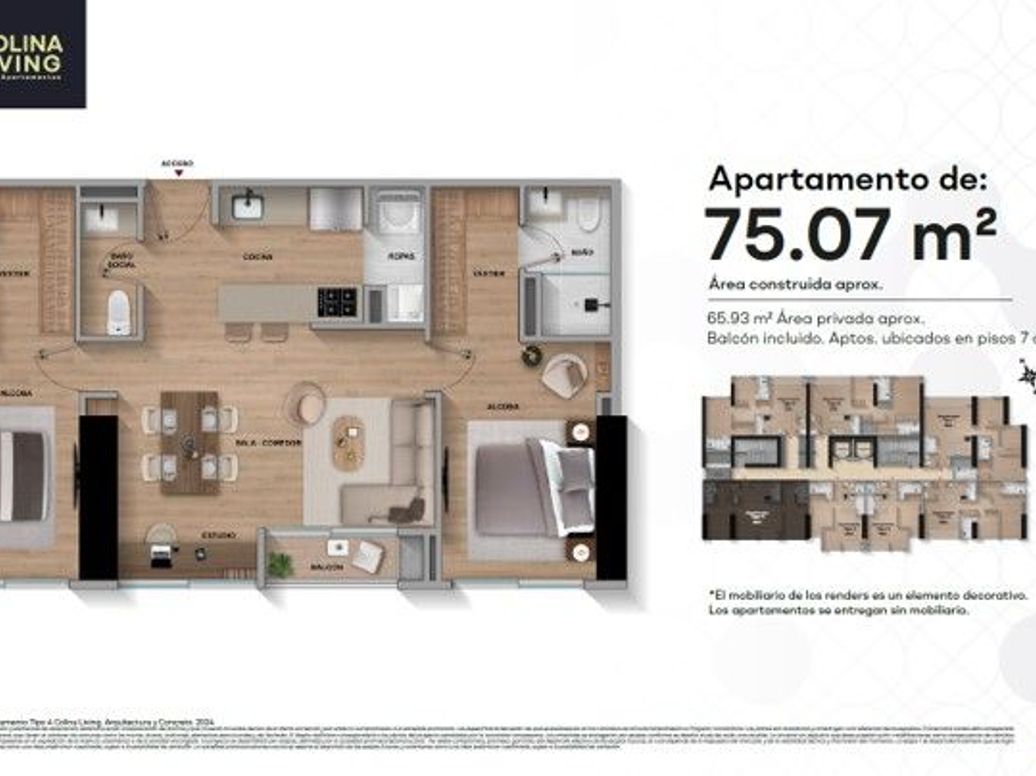 Apartamento de 2 alcobas en venta en Colina Campestre, Bogotá, 60 m² · foto 14 de 18