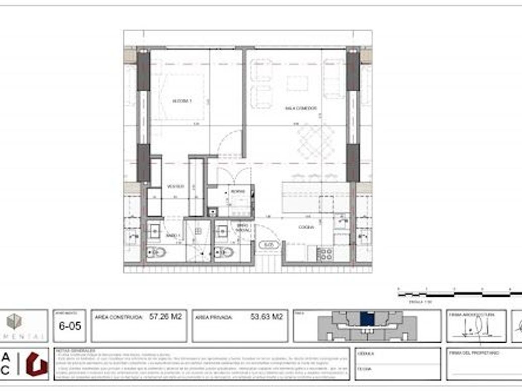Apartamento de 1 alcoba en venta en Santa Barbara Oriental, Bogotá, 57 m² · foto 10 de 13