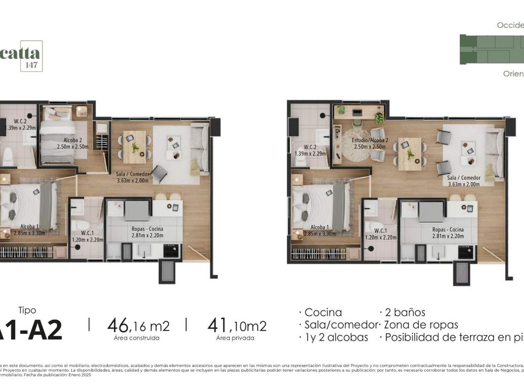 Apartamento de 2 alcobas en venta en Casa Blanca Suba, Bogotá, 46 m² · foto 11 de 11