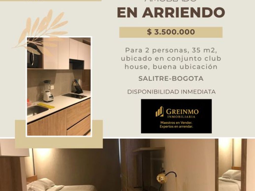 Aparta estudio amoblado en el Salitre, Fontibón, Bogotá en La Esperanza Norte