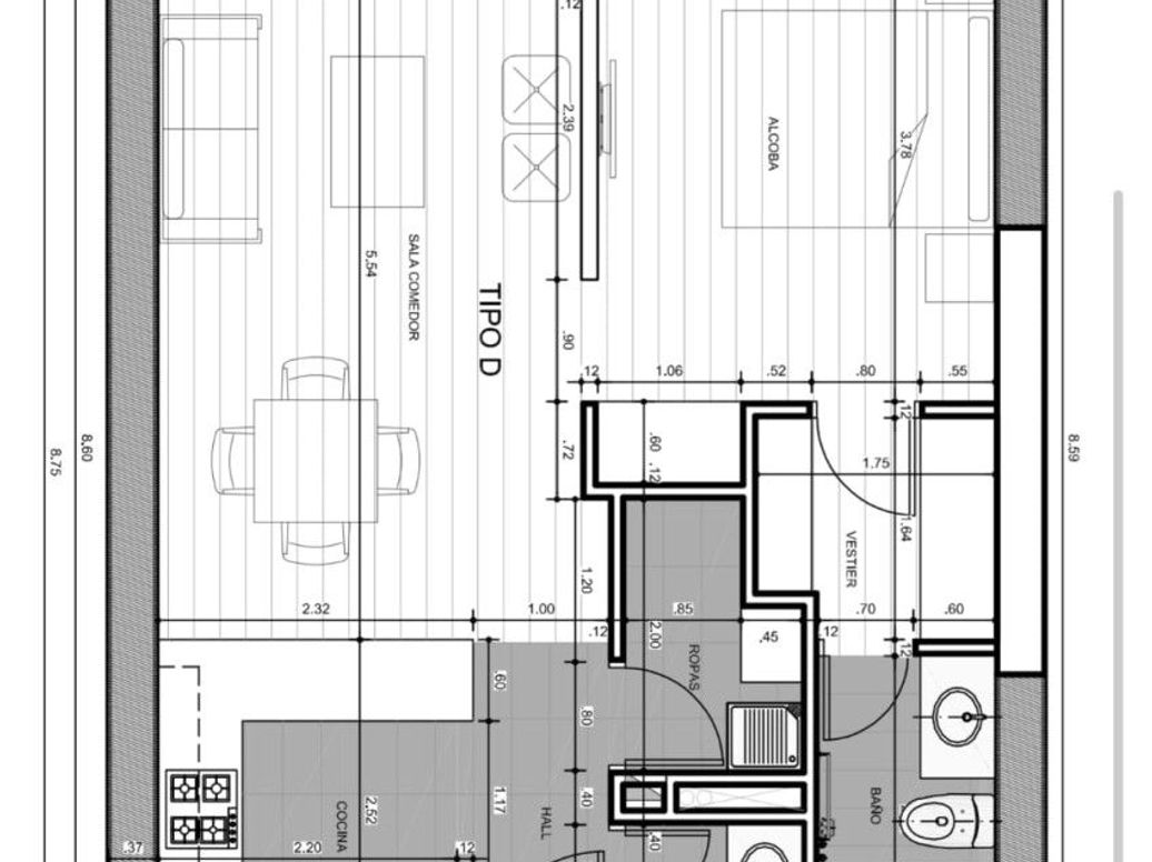 Apartamento de 1 alcoba en venta en Las Nieves, Bogotá, 55 m² · foto 16 de 20