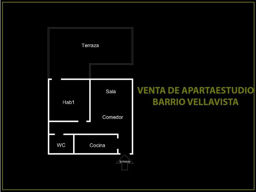 Apartaestudio en venta en Los Rosales, Bogotá, 42 m² · foto 2 de 12