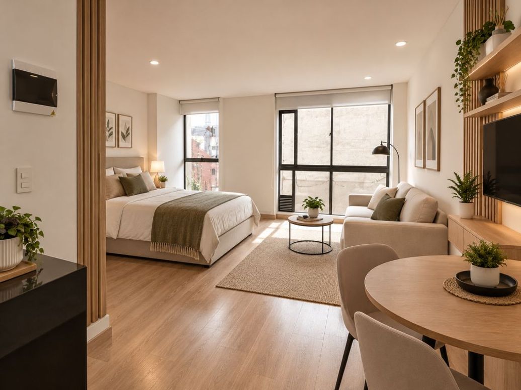 Apartaestudio en arriendo en Santa Barbara, Bogotá, 27 m² · foto 3 de 15
